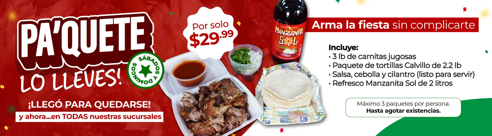 Supermercados Morelos Especiales .